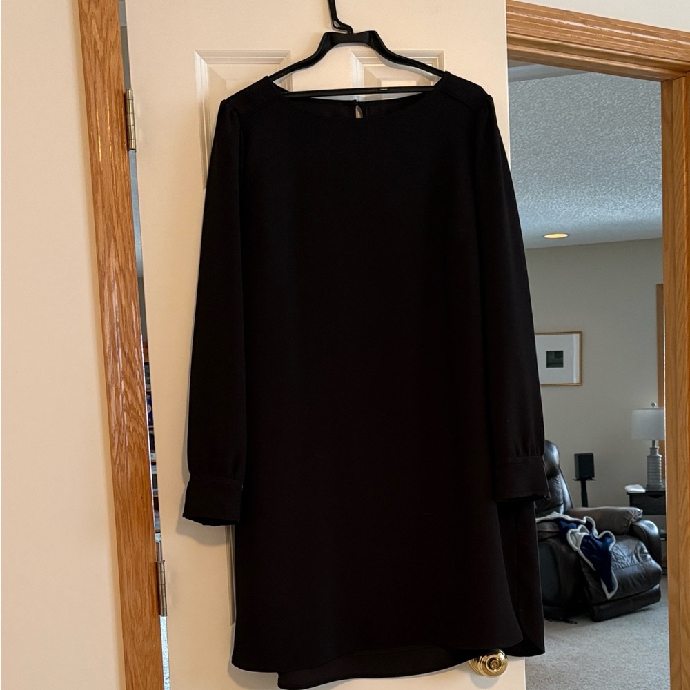 J. Crew Classic Black Long Sleeve Dress